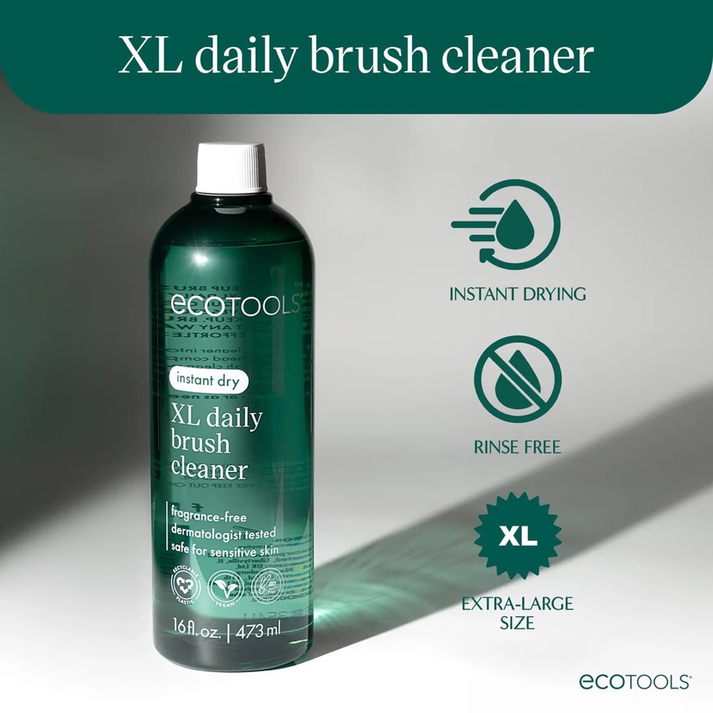 EcoTools XL Daily Brush Cleaner- vegan, fragrance free, quick dry, convenient - Picture 4 of 8